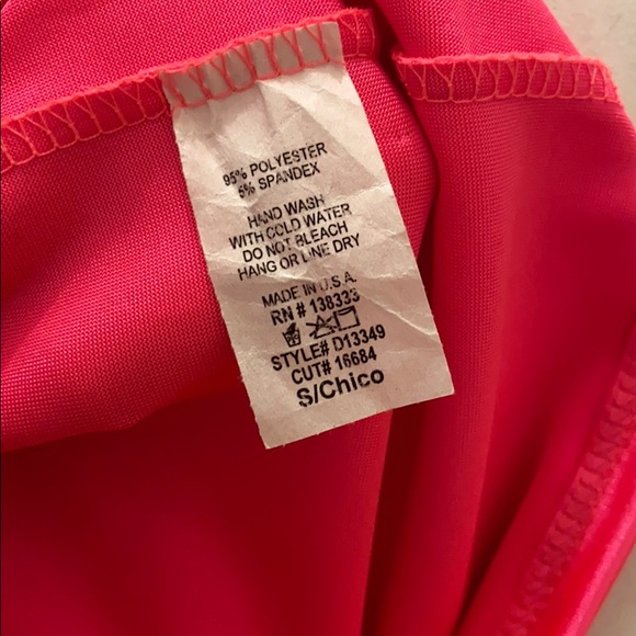 Silk Neon Pink Slit Cut Dress - Picture 6 of 7